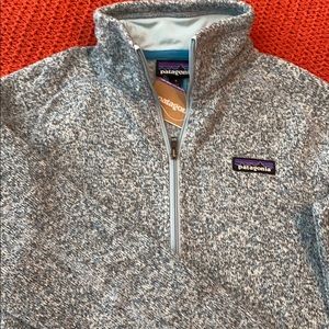 NWT Patagonia teal 1/4 zip pullover sweater